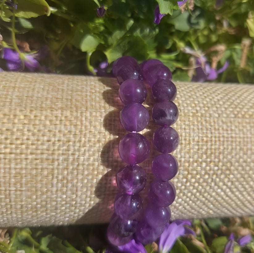 Armband, Amethyst extra, 08mm Kugeln.