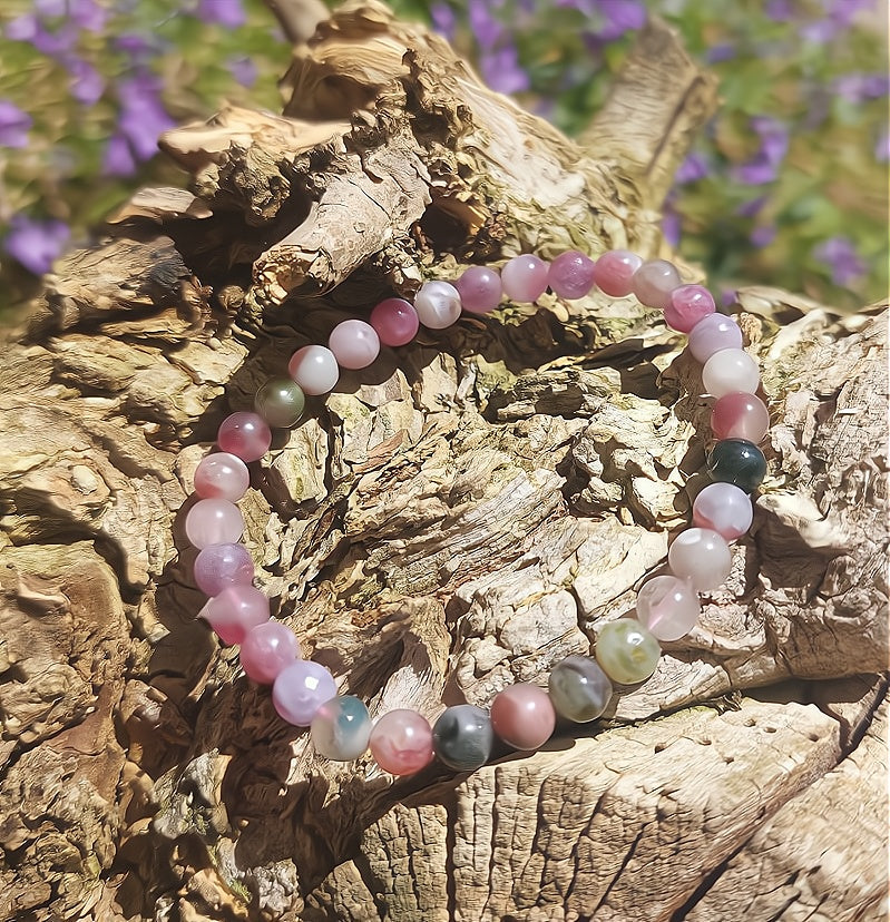 Armband Turmalin multicolor, 06mm Kugeln.