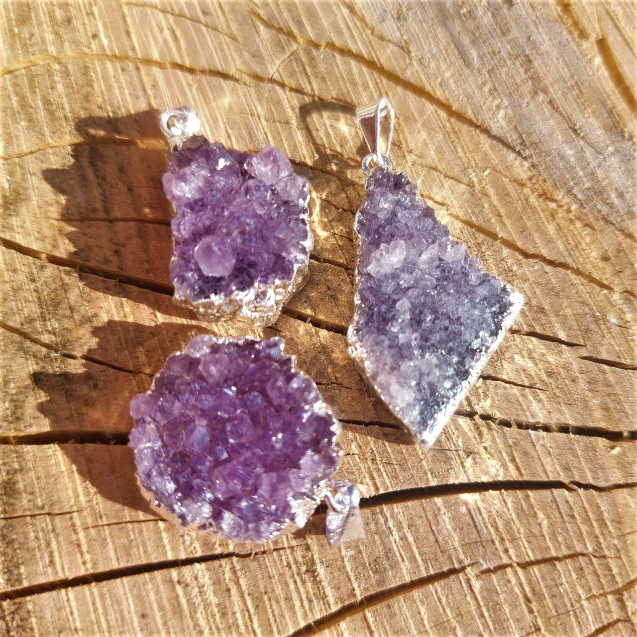 Anhänger Amethyst Kristallstufe, 22 - 30 mm