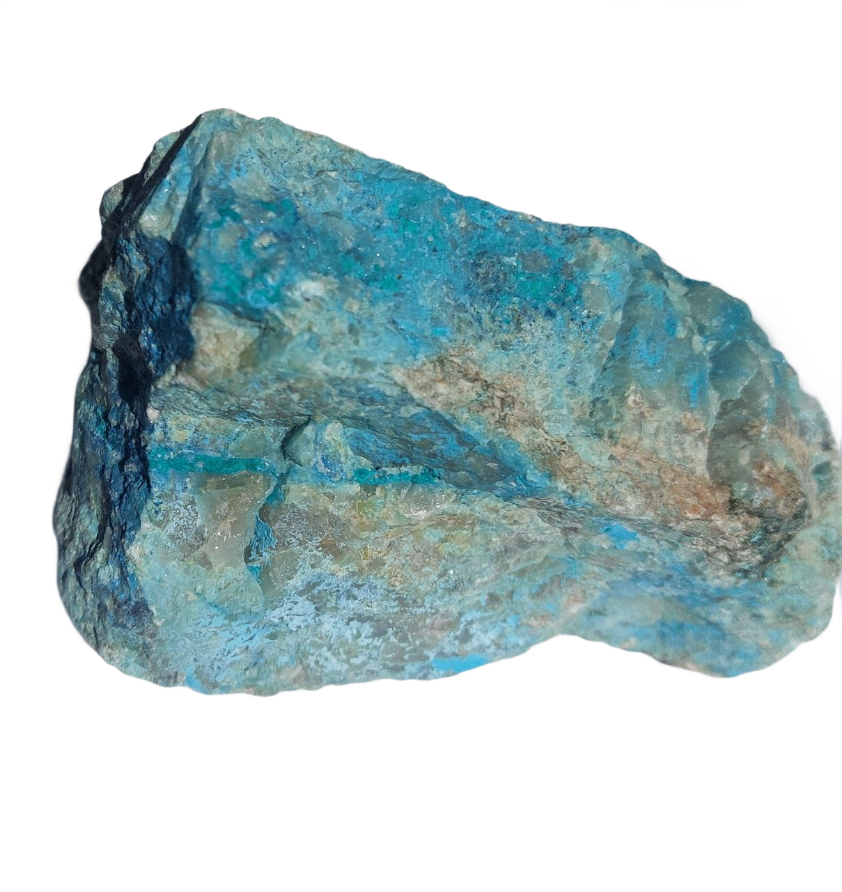 Chrysokoll in Quarz (Namibia).
