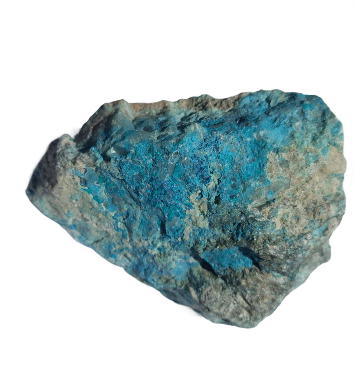 Chrysokoll in Quarz (Namibia).