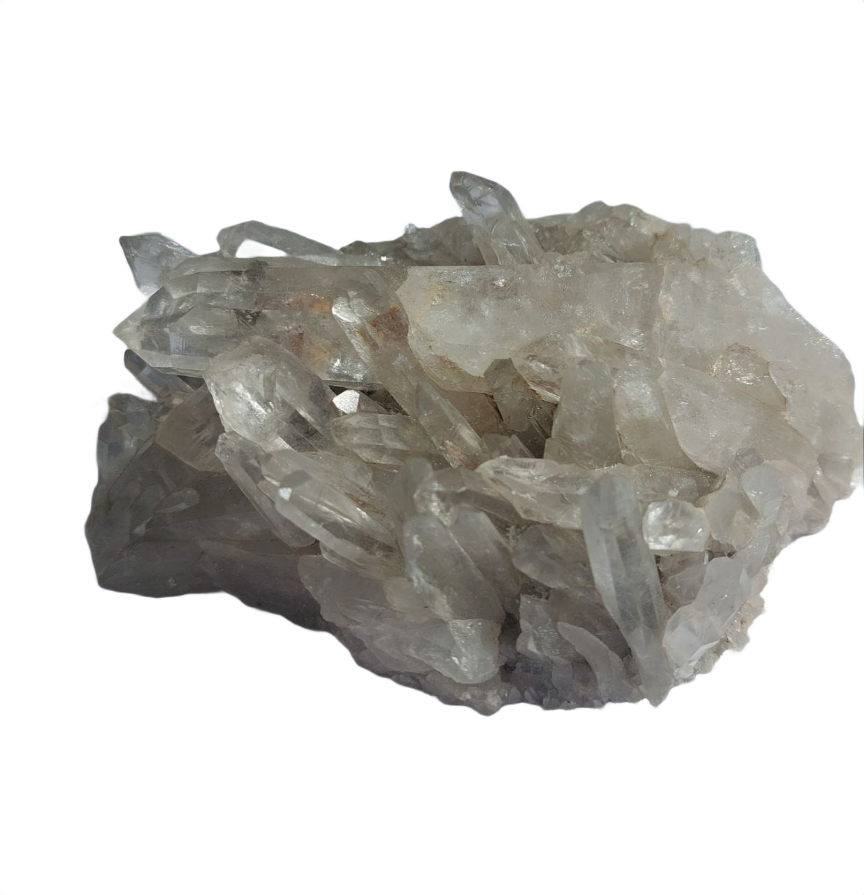 Bergkristall Gruppe, (Peru), 555 Gramm.