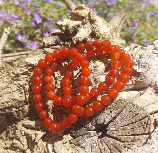 Armband Karneol, 08mm Kugeln.