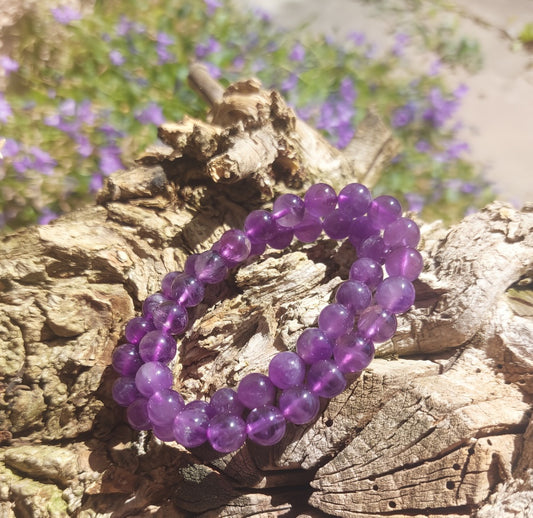 Armband, Amethyst extra, 08mm Kugeln.
