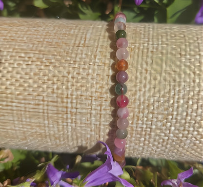 Armband Turmalin multicolor, 04mm Kugeln.