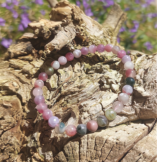 Armband Turmalin multicolor, 06mm Kugeln.