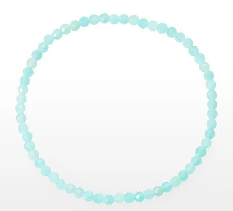 Armband, Amazonit, Perle facettiert, 03 mm Kugeln.