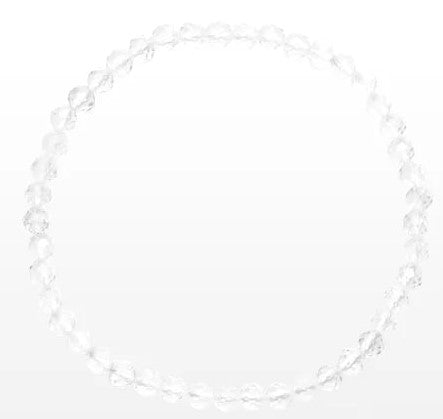 Armband, Bergkristall, Perle facettiert, 03 mm Kugeln.