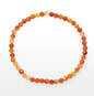 Armband, Karneol, Perle facettiert, 03 mm Kugeln.