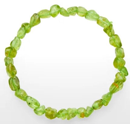 Armband, Peridot, Trommelsteine, 06-08 mm.