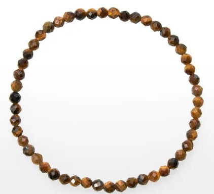 Armband, Tigerauge extra, Perle facettiert, 03 mm Kugeln.