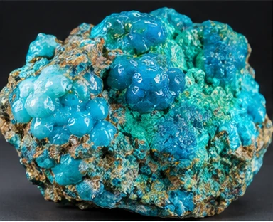 Blaugrüner Chrysokoll als Mineralstufe