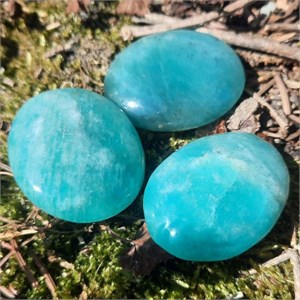 Scheibensteine aus Amazonit, 4 cm Madagaskar – Trommelsteine online kaufen